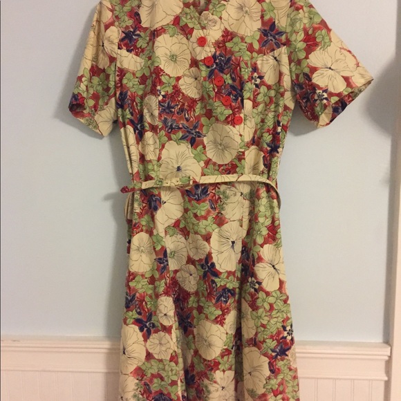 Dresses & Skirts - Authentic Vintage 50s/60s Cotton Oriental Dress